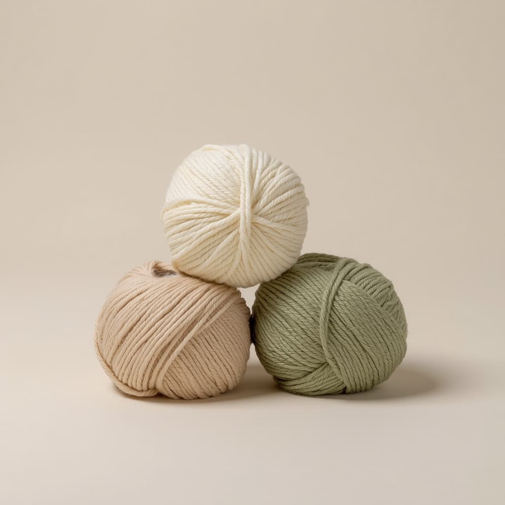 Những cuộn len sợi cotton tự nhiên mềm mại