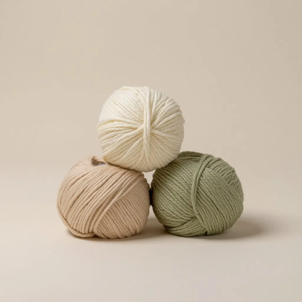 Những cuộn len sợi cotton tự nhiên mềm mại