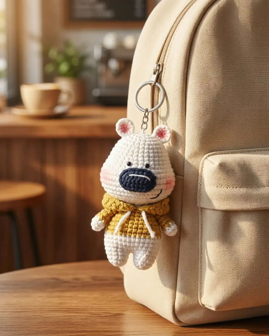 moc khoa gau benny happy bear treo balo - Hình 1