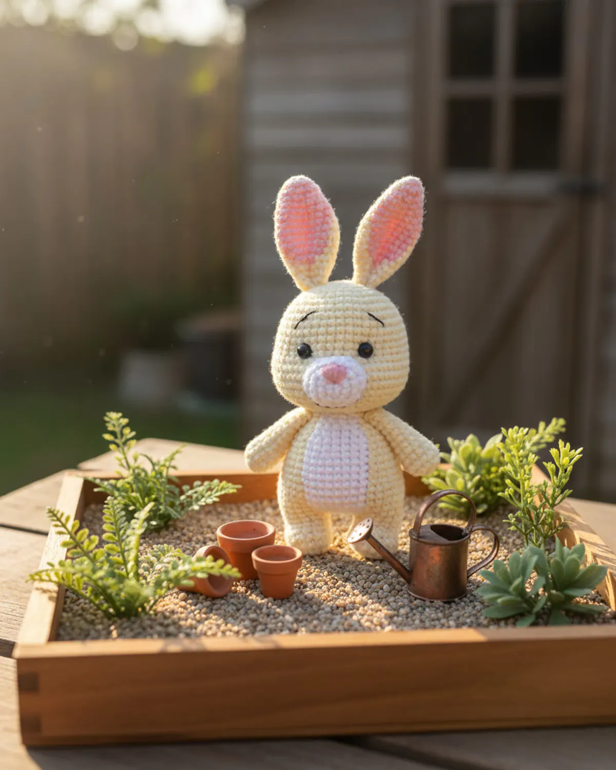 Rabbit The Little Gardener thỏ len trong khu vườn nhỏ - Hình 1