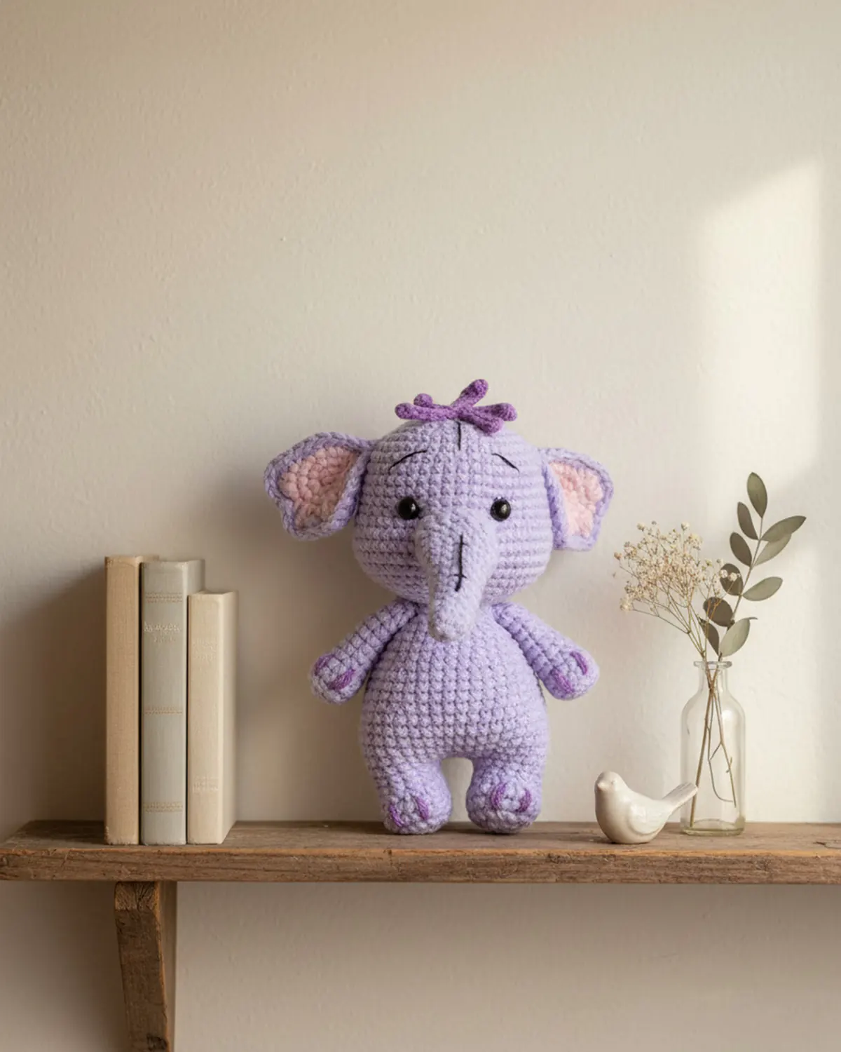 Heffalump amigurumi trang trí góc nhỏ trong nhà - Hình 4